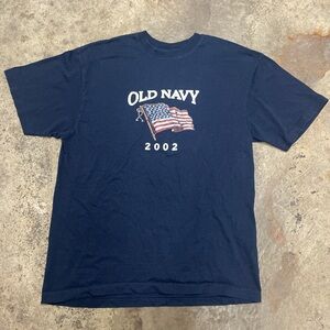 Y2K Old Navy Graphic Tee Men’s Large Navy Streetwear Skater Comfy Casual 00s